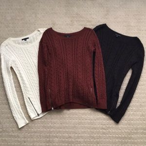 Bundle of 3 American Eagle Cable Knit Sweaters!